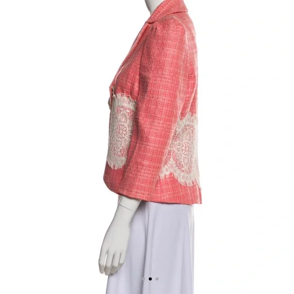 SOLD Robert Rodriguez Cropped Yellow Tweed Blazer Jacket - Picture 10 of 11